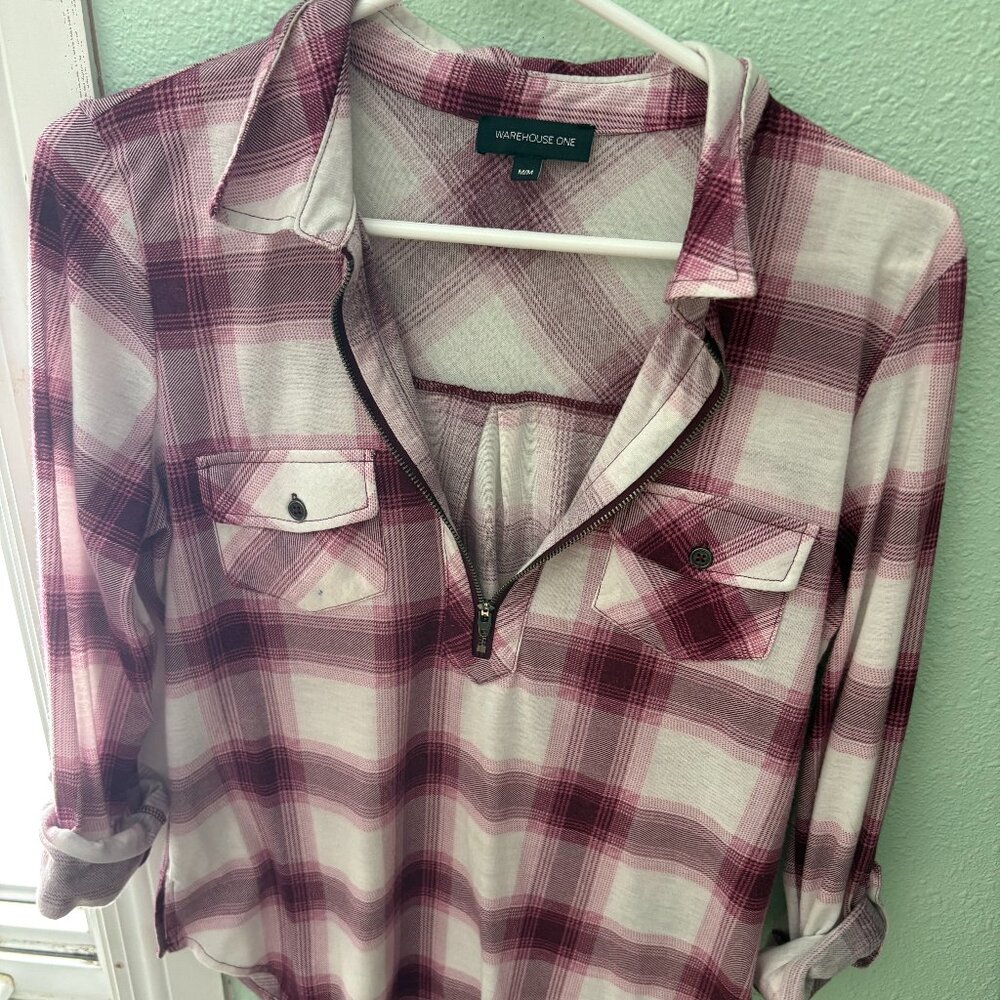 Light Pink plaid shirt
